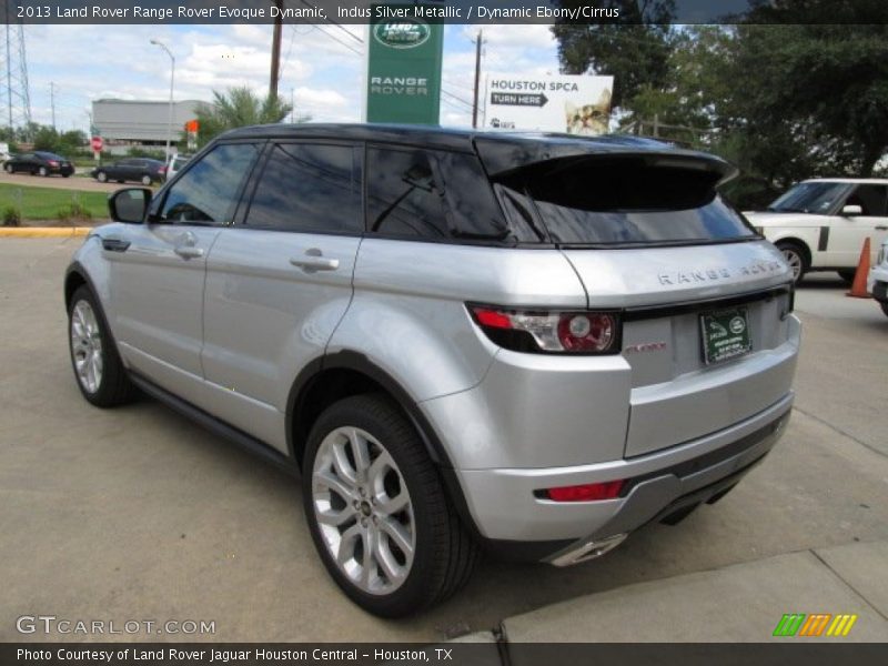 Indus Silver Metallic / Dynamic Ebony/Cirrus 2013 Land Rover Range Rover Evoque Dynamic