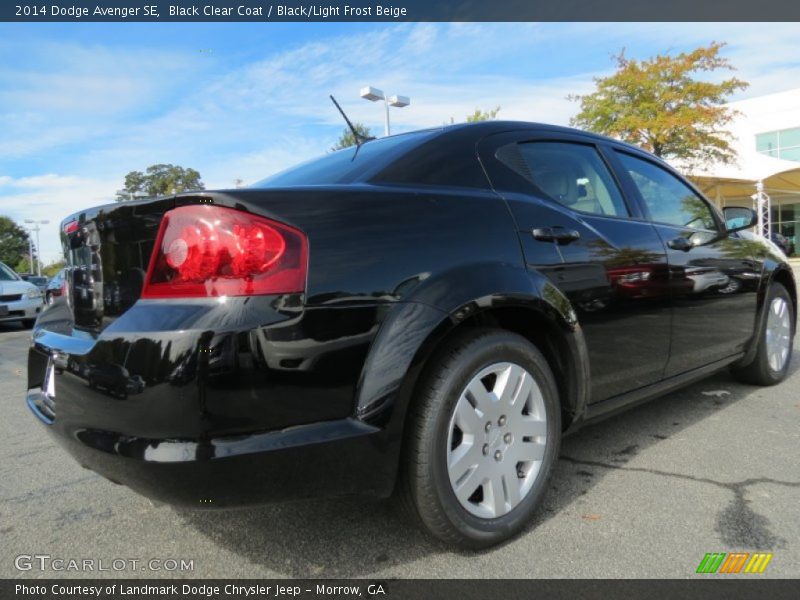 Black Clear Coat / Black/Light Frost Beige 2014 Dodge Avenger SE