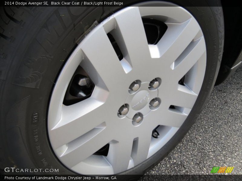 Black Clear Coat / Black/Light Frost Beige 2014 Dodge Avenger SE