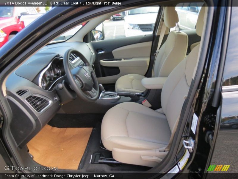 Black Clear Coat / Black/Light Frost Beige 2014 Dodge Avenger SE
