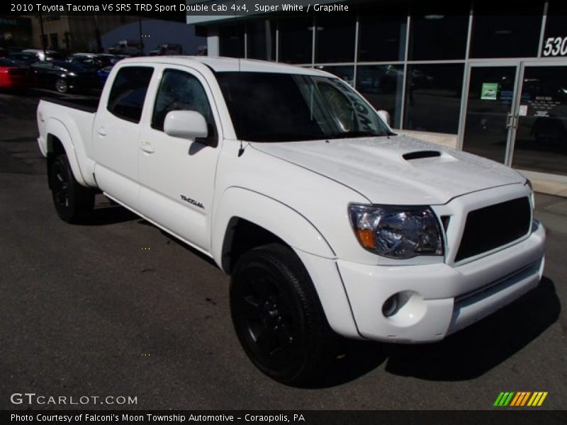 Super White / Graphite 2010 Toyota Tacoma V6 SR5 TRD Sport Double Cab 4x4