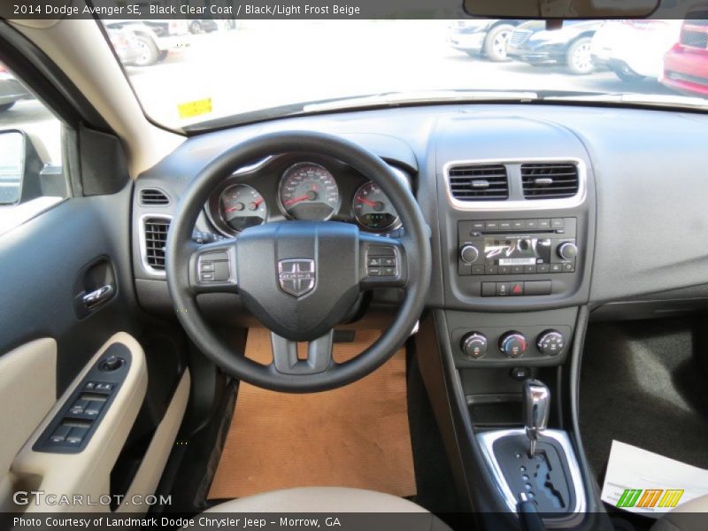 Black Clear Coat / Black/Light Frost Beige 2014 Dodge Avenger SE