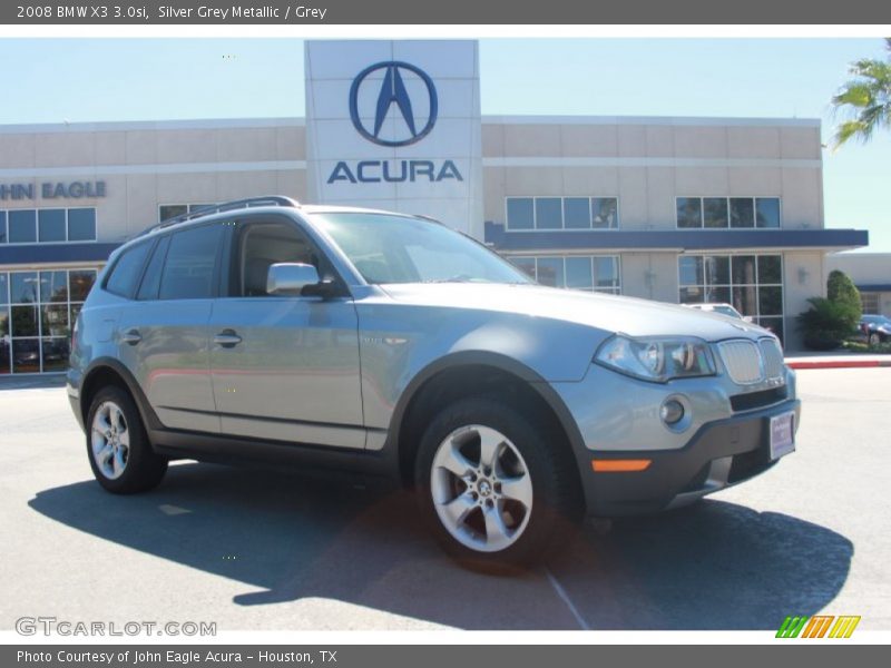 Silver Grey Metallic / Grey 2008 BMW X3 3.0si
