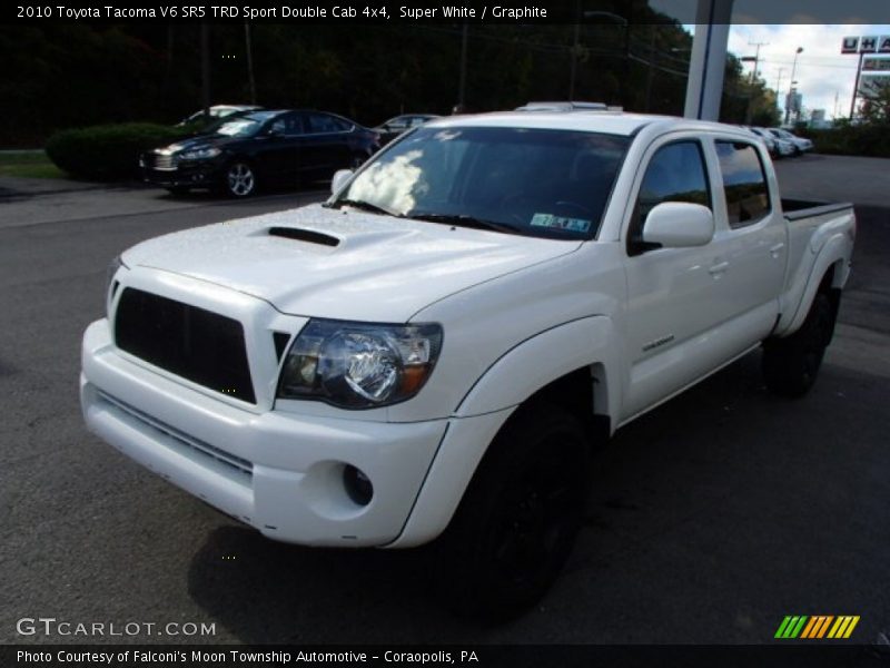 Super White / Graphite 2010 Toyota Tacoma V6 SR5 TRD Sport Double Cab 4x4