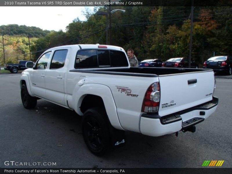 Super White / Graphite 2010 Toyota Tacoma V6 SR5 TRD Sport Double Cab 4x4