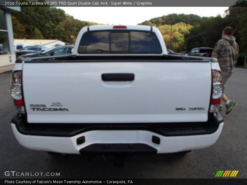 Super White / Graphite 2010 Toyota Tacoma V6 SR5 TRD Sport Double Cab 4x4