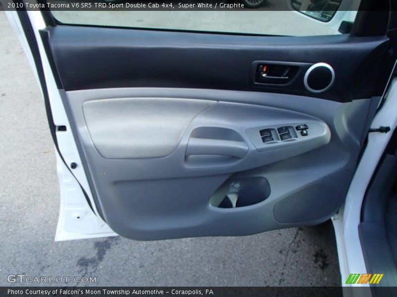 Super White / Graphite 2010 Toyota Tacoma V6 SR5 TRD Sport Double Cab 4x4