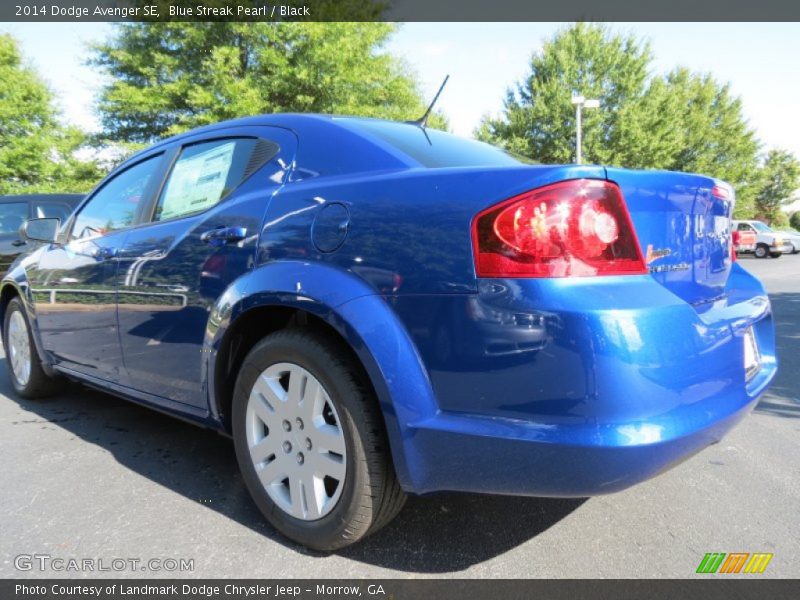 Blue Streak Pearl / Black 2014 Dodge Avenger SE