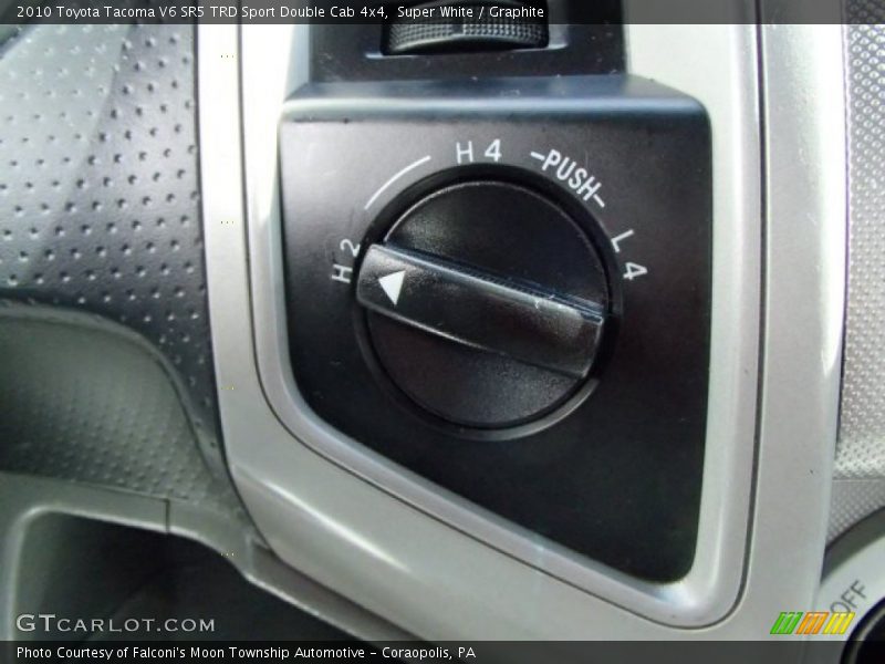 Super White / Graphite 2010 Toyota Tacoma V6 SR5 TRD Sport Double Cab 4x4