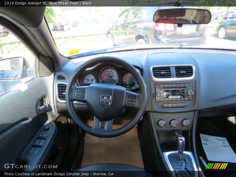 Blue Streak Pearl / Black 2014 Dodge Avenger SE