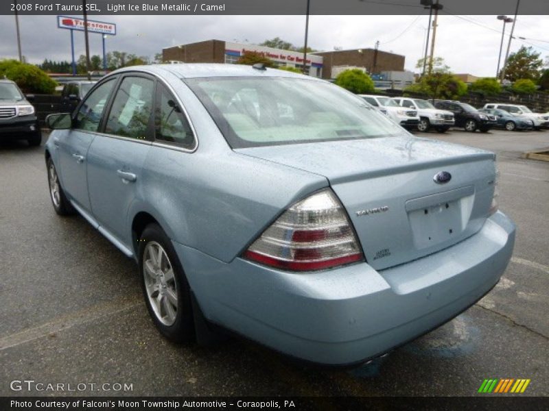 Light Ice Blue Metallic / Camel 2008 Ford Taurus SEL