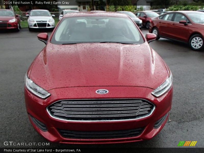 Ruby Red / Earth Gray 2014 Ford Fusion S