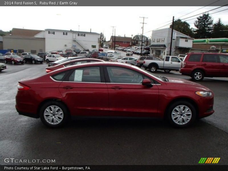 Ruby Red / Earth Gray 2014 Ford Fusion S