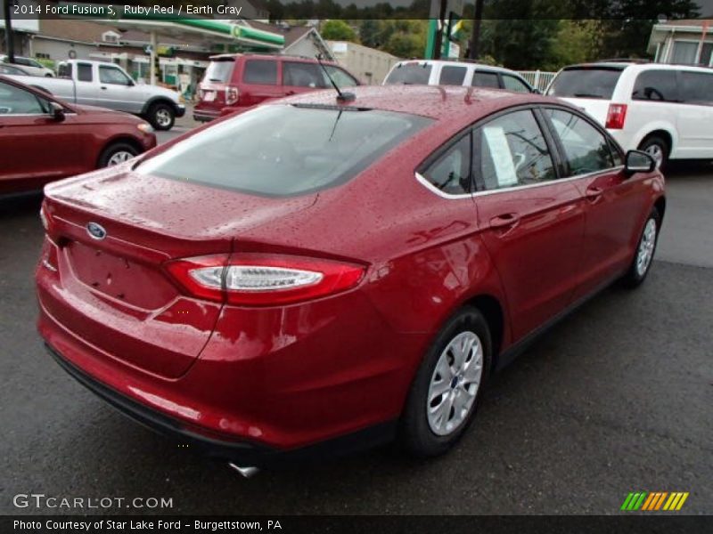 Ruby Red / Earth Gray 2014 Ford Fusion S
