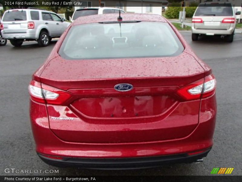 Ruby Red / Earth Gray 2014 Ford Fusion S