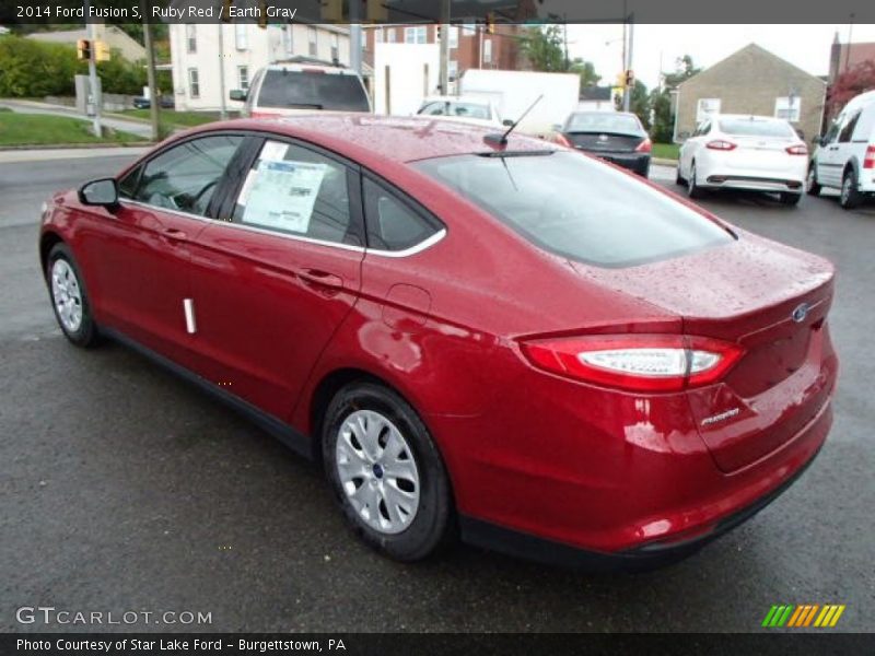 Ruby Red / Earth Gray 2014 Ford Fusion S