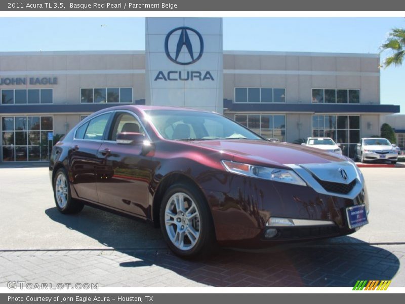 Basque Red Pearl / Parchment Beige 2011 Acura TL 3.5