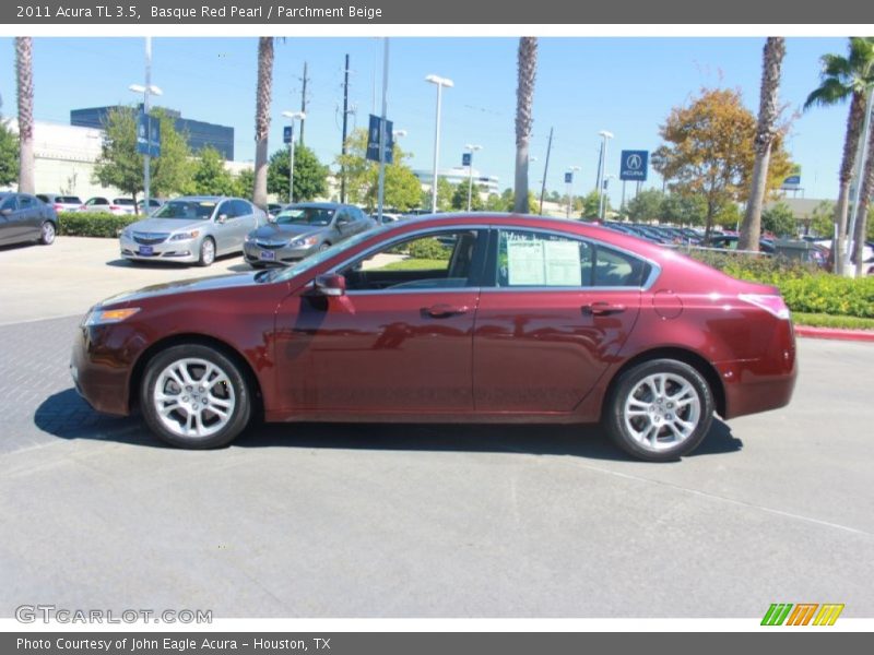 Basque Red Pearl / Parchment Beige 2011 Acura TL 3.5