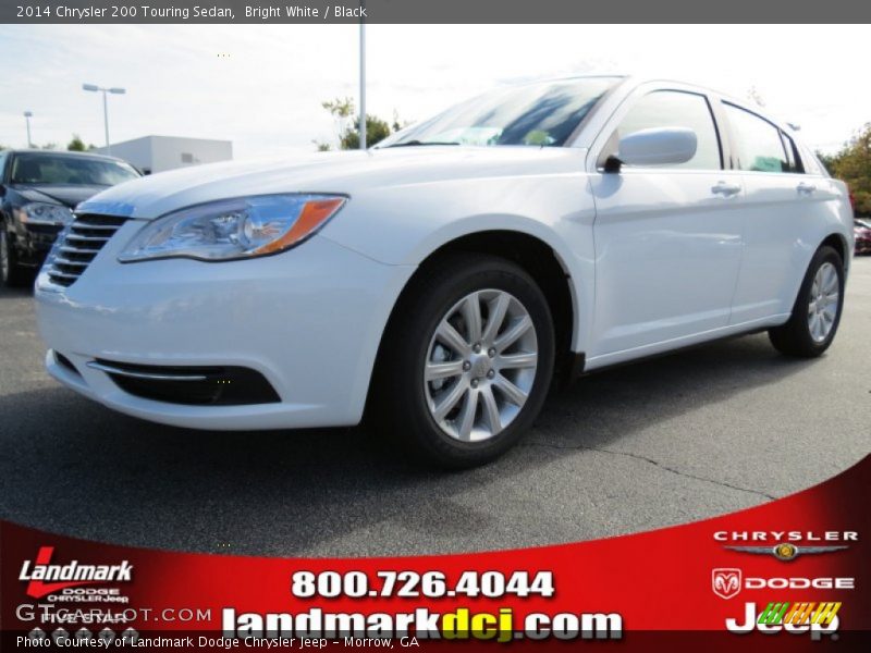Bright White / Black 2014 Chrysler 200 Touring Sedan