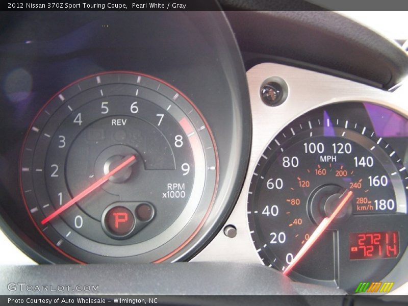 Pearl White / Gray 2012 Nissan 370Z Sport Touring Coupe