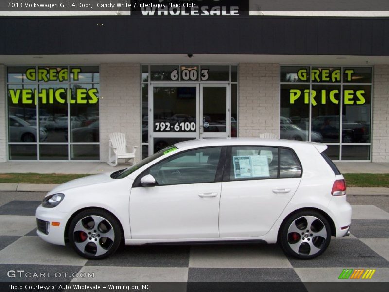 Candy White / Interlagos Plaid Cloth 2013 Volkswagen GTI 4 Door