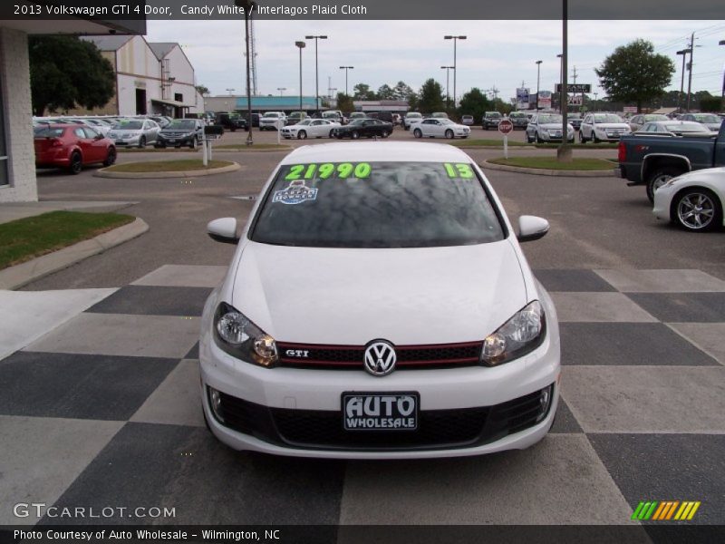 Candy White / Interlagos Plaid Cloth 2013 Volkswagen GTI 4 Door