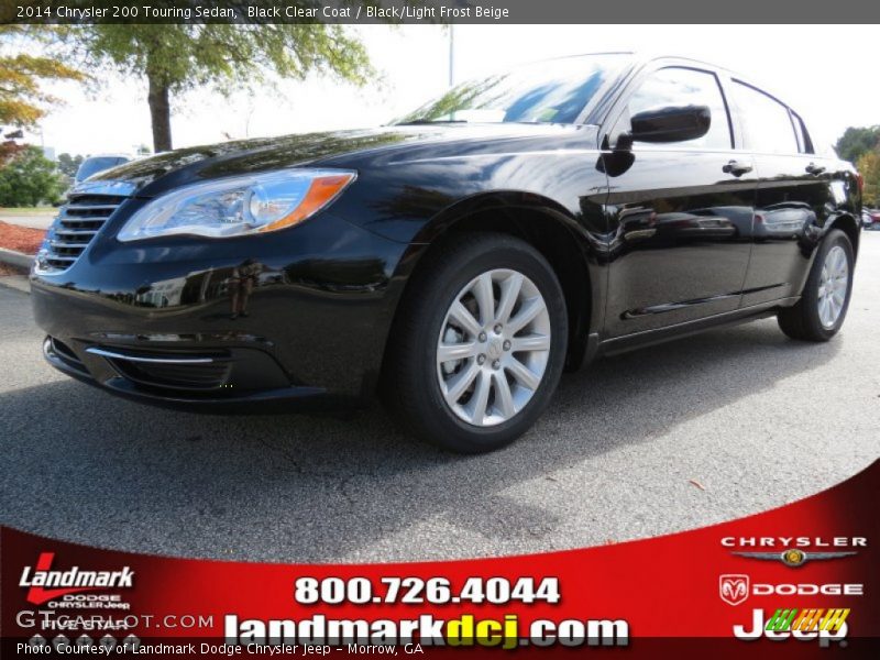 Black Clear Coat / Black/Light Frost Beige 2014 Chrysler 200 Touring Sedan