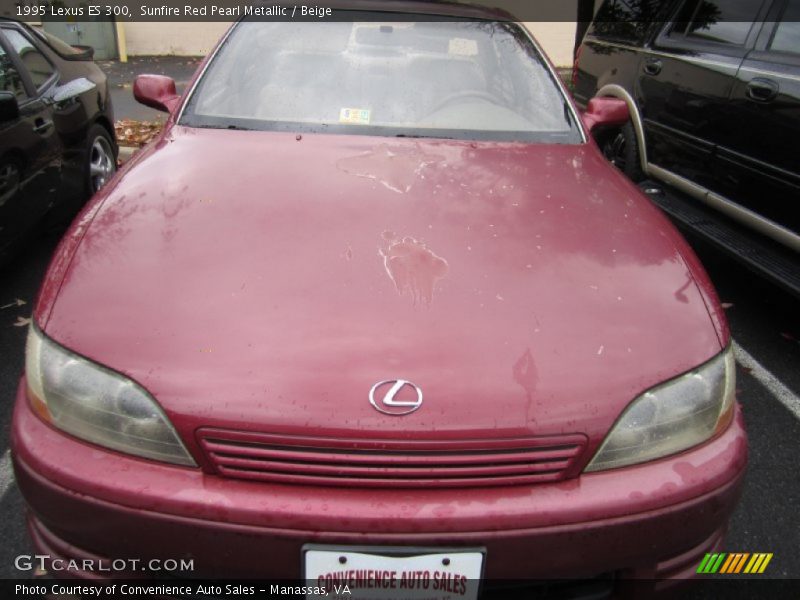 Sunfire Red Pearl Metallic / Beige 1995 Lexus ES 300