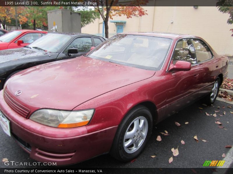 Sunfire Red Pearl Metallic / Beige 1995 Lexus ES 300