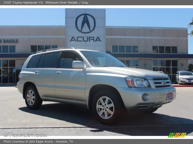 Millenium Silver Metallic / Gray 2005 Toyota Highlander V6
