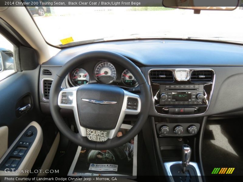 Black Clear Coat / Black/Light Frost Beige 2014 Chrysler 200 Touring Sedan