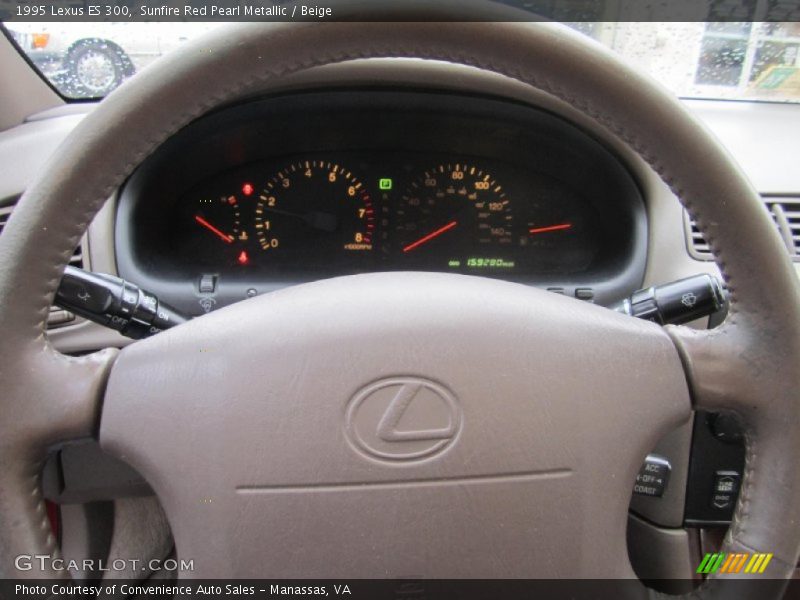 Sunfire Red Pearl Metallic / Beige 1995 Lexus ES 300