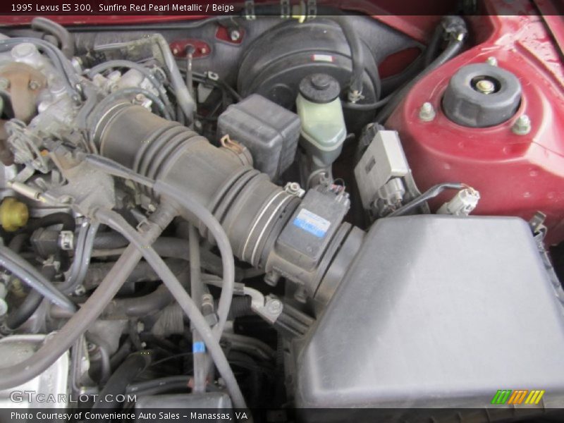 Sunfire Red Pearl Metallic / Beige 1995 Lexus ES 300