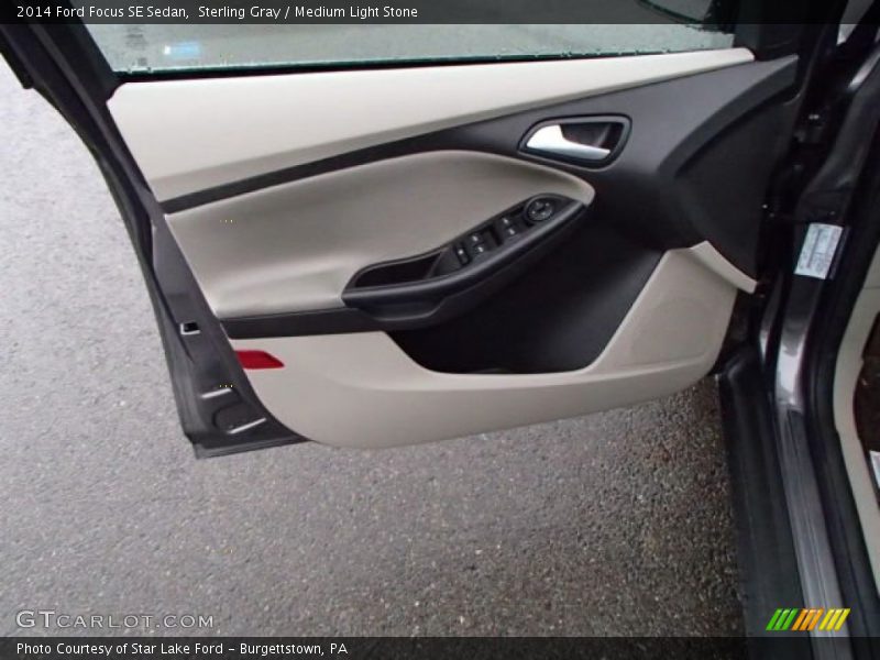 Sterling Gray / Medium Light Stone 2014 Ford Focus SE Sedan