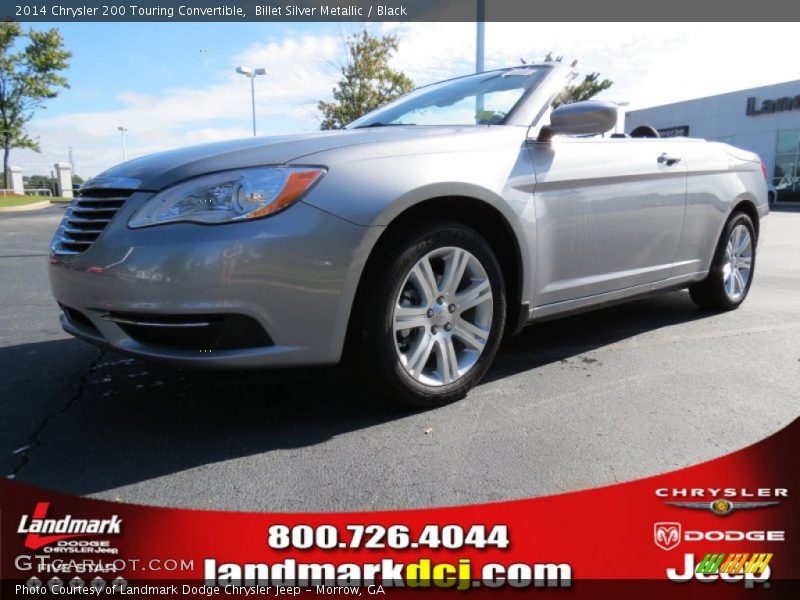 Billet Silver Metallic / Black 2014 Chrysler 200 Touring Convertible