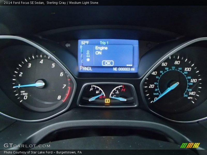 Sterling Gray / Medium Light Stone 2014 Ford Focus SE Sedan