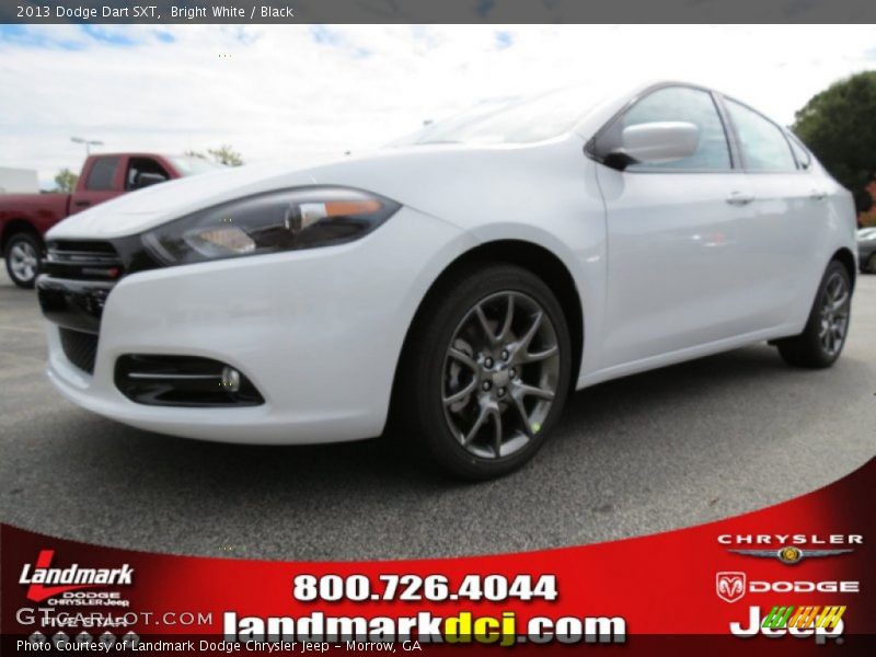 Bright White / Black 2013 Dodge Dart SXT