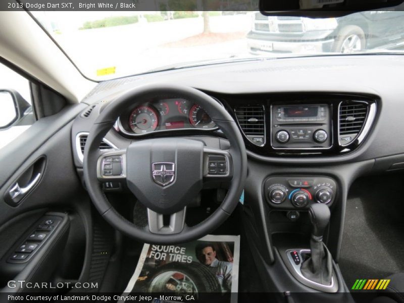Bright White / Black 2013 Dodge Dart SXT