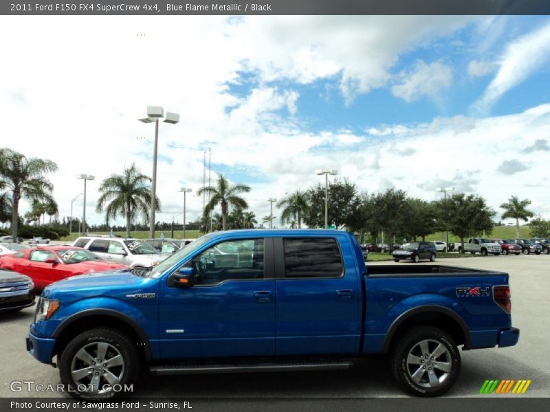 Blue Flame Metallic / Black 2011 Ford F150 FX4 SuperCrew 4x4