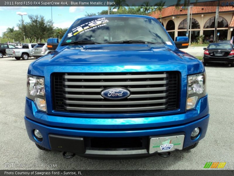 Blue Flame Metallic / Black 2011 Ford F150 FX4 SuperCrew 4x4