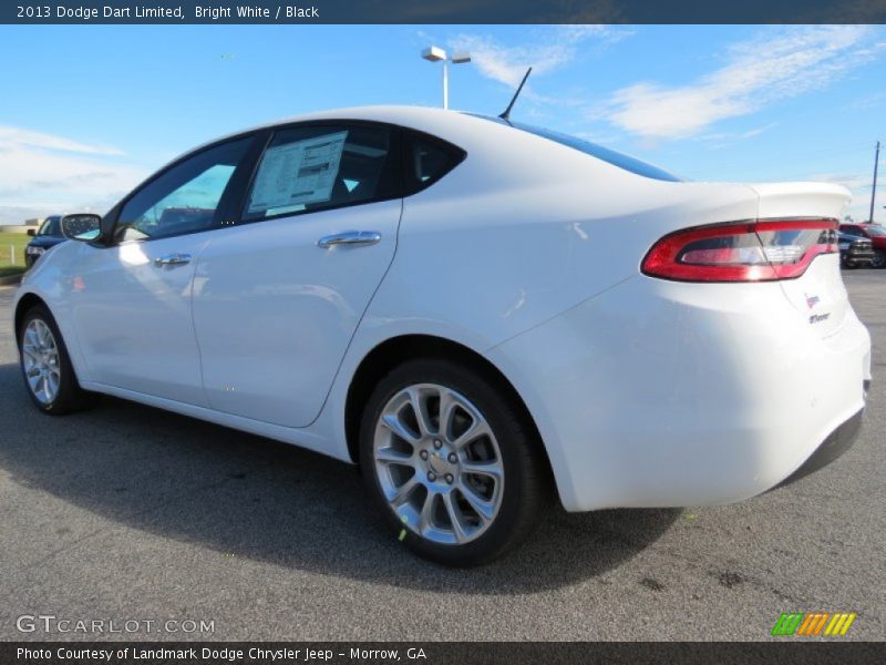 Bright White / Black 2013 Dodge Dart Limited