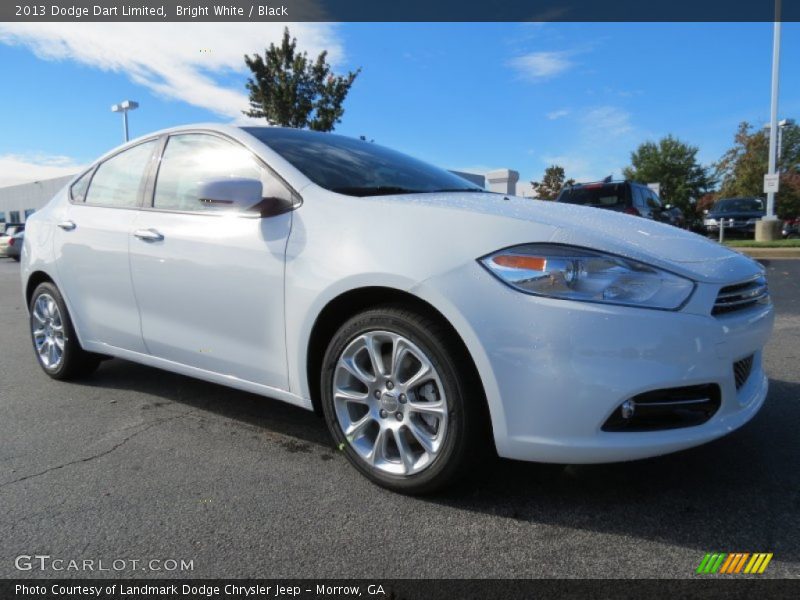 Bright White / Black 2013 Dodge Dart Limited