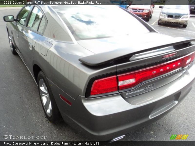 Tungsten Metallic / Black/Radar Red 2011 Dodge Charger R/T Plus