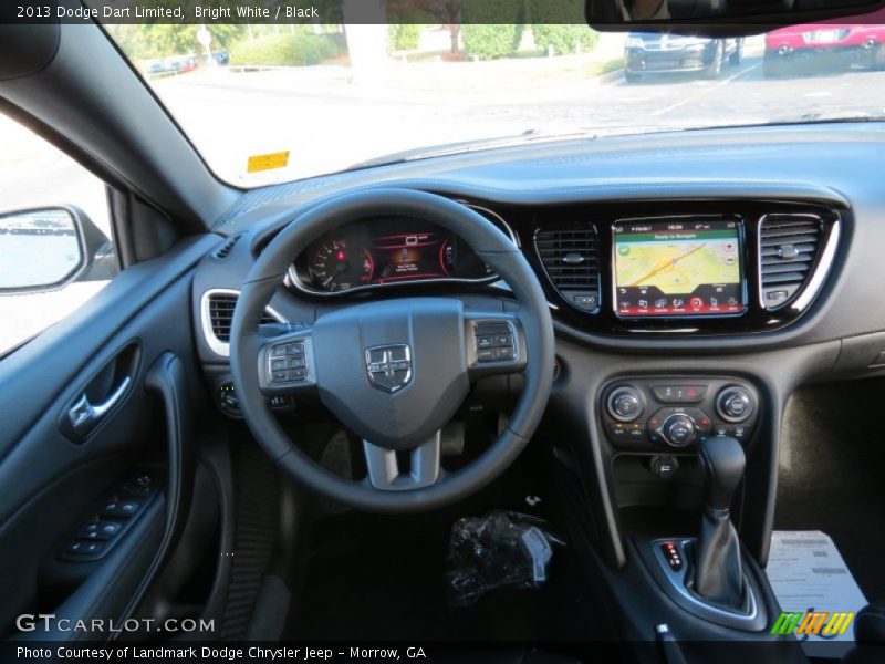 Bright White / Black 2013 Dodge Dart Limited
