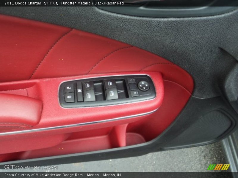 Tungsten Metallic / Black/Radar Red 2011 Dodge Charger R/T Plus