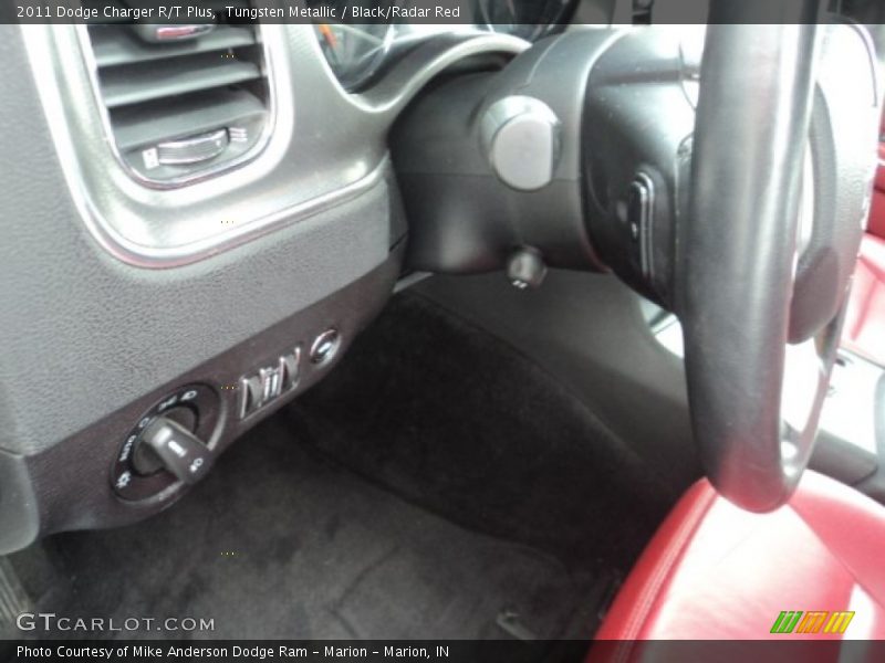 Tungsten Metallic / Black/Radar Red 2011 Dodge Charger R/T Plus