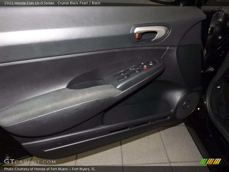 Crystal Black Pearl / Black 2011 Honda Civic LX-S Sedan