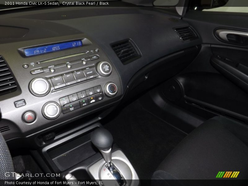 Crystal Black Pearl / Black 2011 Honda Civic LX-S Sedan