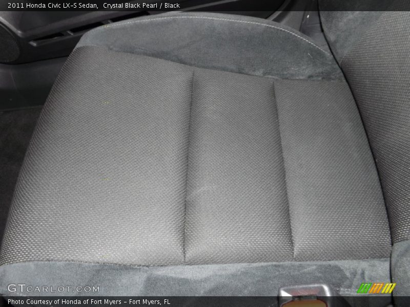 Crystal Black Pearl / Black 2011 Honda Civic LX-S Sedan