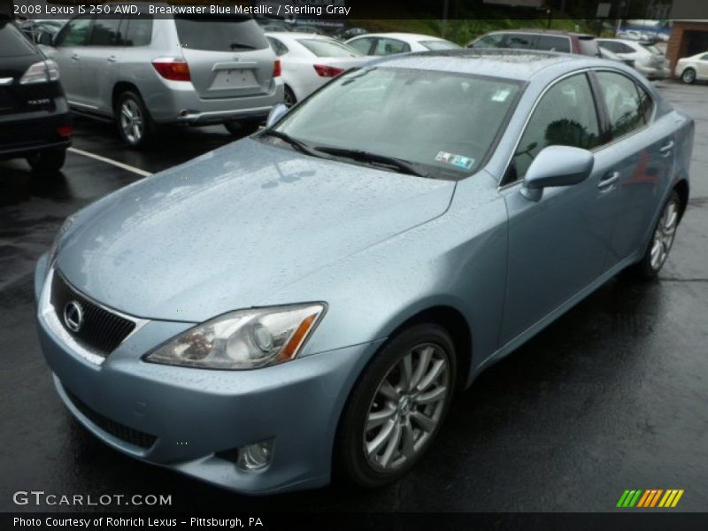 Breakwater Blue Metallic / Sterling Gray 2008 Lexus IS 250 AWD